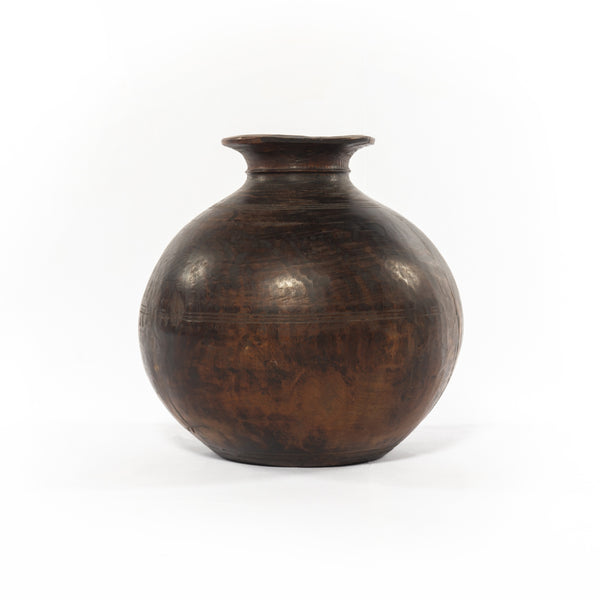 Found Wooden Jar In Reclaimed Natural