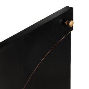Weston Sideboard, Hand Rubbed Black with Light Brown Trim
