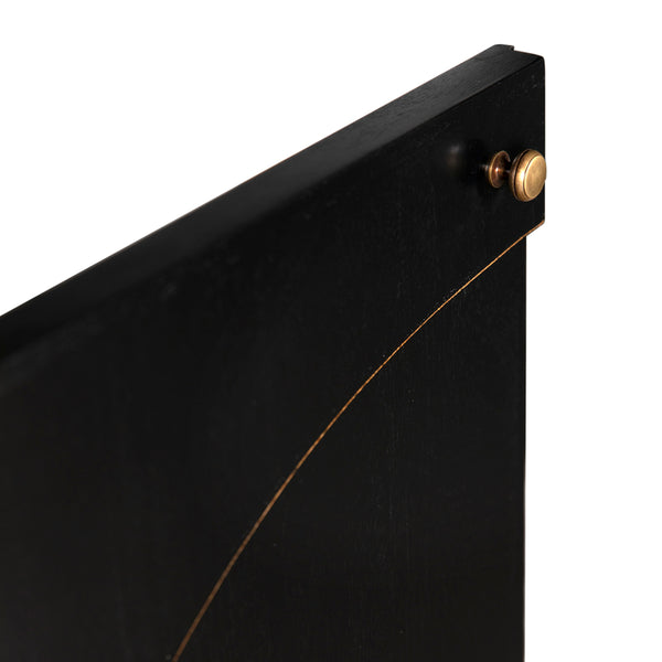 Weston Sideboard, Hand Rubbed Black with Light Brown Trim
