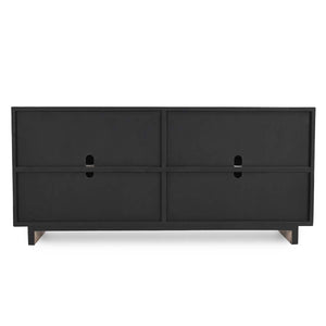 Anton Solid Wood 4Dr Cabinet with Oak Grain