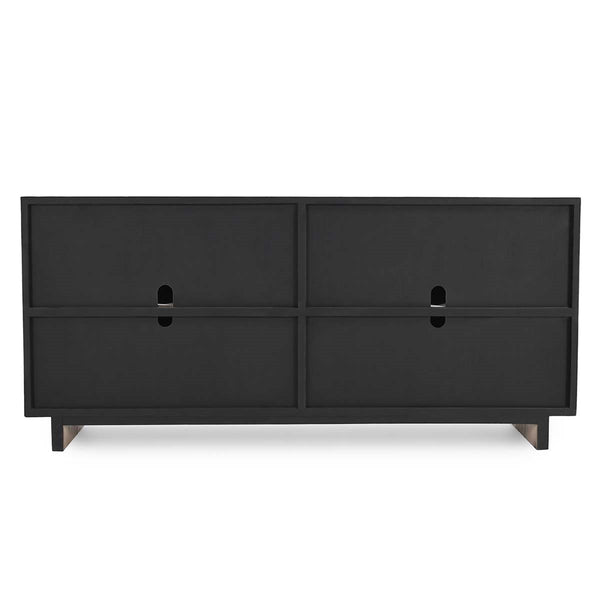 Anton Solid Wood 4Dr Cabinet with Oak Grain