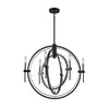 Anglesey AC11456 Chandelier in Matte Black & Harvest Brass