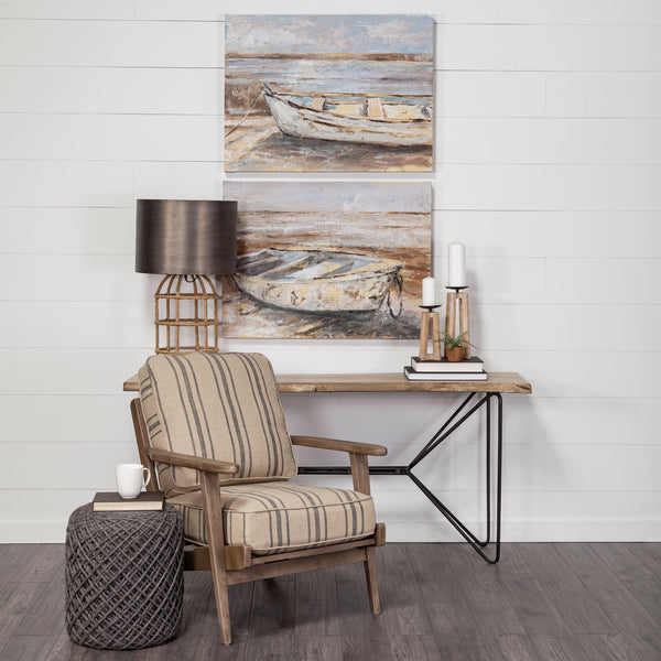 Papillion I 66L x 16W Natural Solid Wood and Iron Console Table