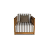 Adelaide Outdoor Accent Chair in Brown Stripe