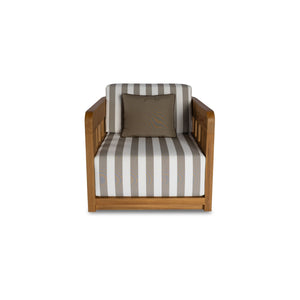Adelaide Outdoor Accent Chair in Brown Stripe