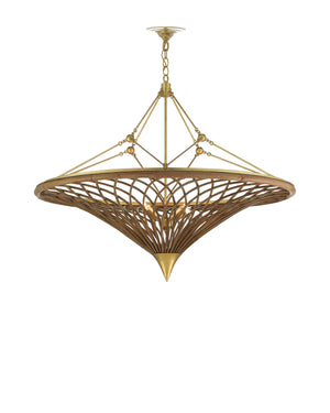 Gaborone Chandelier In Natural & Contemporary Gold Leaf