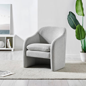Zella Fabric Accent Arm Chair In Cardiff Gray