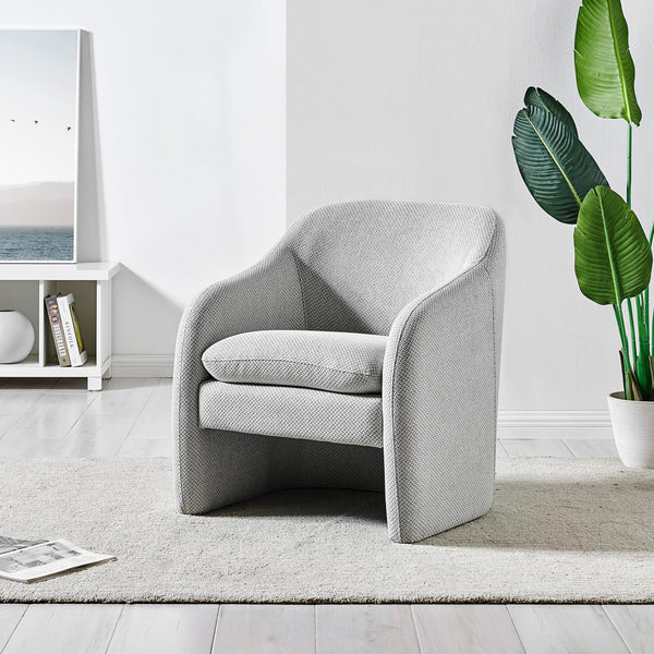 Zella Fabric Accent Arm Chair In Cardiff Gray