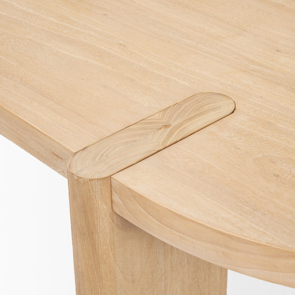 Sohan Light Brown Wood Oval Dining Table