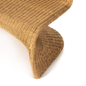 Portia Outdoor Dining Bench In 50" In Natural