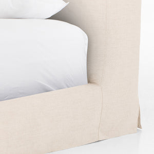Aidan King Size Slipcover Bed - Brussels Natural