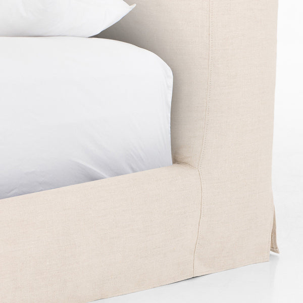 Aidan King Size Slipcover Bed - Brussels Natural