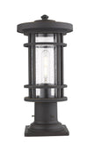 Jordan 1 Light Outdoor Pier Mounted Fixture in Oil Rubbed Bronze Finish