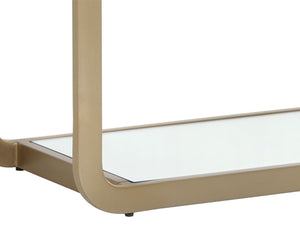 AMBRETTA BOOKCASE - LARGE - GOLD / CLEAR