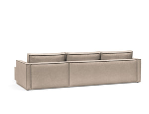NEWILLA SOFA BED W/LOUNGER 57"X118", W/SLIM ARM RESTS