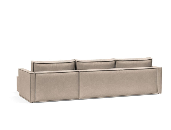 NEWILLA SOFA BED W/LOUNGER 57"X118", W/SLIM ARM RESTS