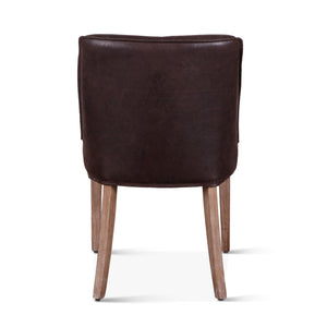 Buddy Side Chair Dark Brown Leather