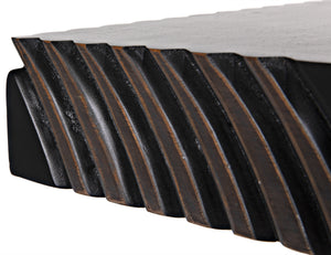 Ray Mahogany and Veneer Console in Pale with Light Brown Highlights