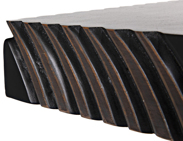 Ray Mahogany and Veneer Console in Pale with Light Brown Highlights