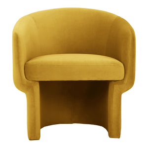 Moe's Franco Mustard Curved Chair