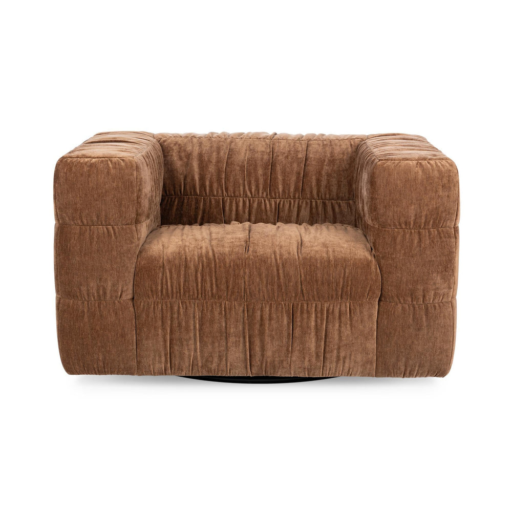 Afeela Upholstered Swivel Chair - Bronze Polyester