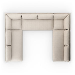 Grant Outdoor 5 Pc Sectional In Faye Sand
