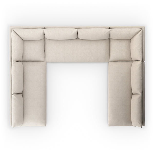Grant Outdoor 5 Pc Sectional In Faye Sand
