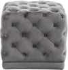 Robyn Ottoman/Stool In Grey Velvet