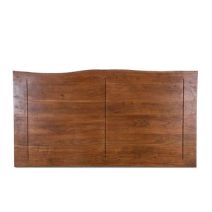 San Marino Acacia Wood Live Edge King Bed with Raw Walnut Finish