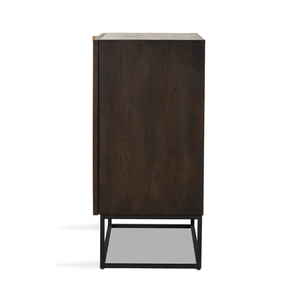Kelby Bar Cabinet - Gunmetal