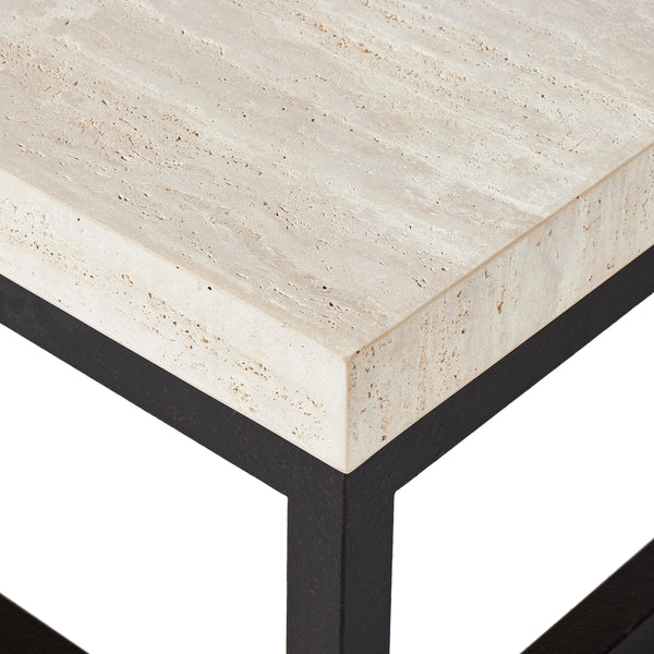The 67' Rectangular Coffee Table in Travertine