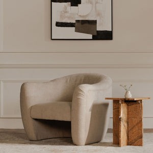 Moe's Blair Accent Table in Golden Forest Marble