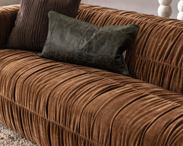 Afeela Upholstered Sofa - Bronze, Polyester & Wood