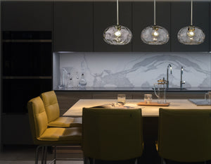 Chloe 3 Light Island/Billiard in Brushed Nickel Finish