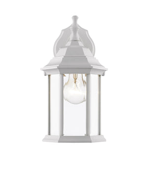 Waterdown 1 Light Outdoor Wall Light in Gloss White Finish