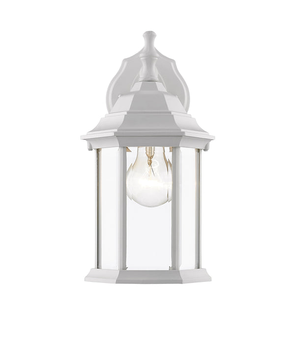 Waterdown 1 Light Outdoor Wall Light in Gloss White Finish