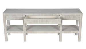 Conrad Mahogany and Veneer Console in White Wash Finish