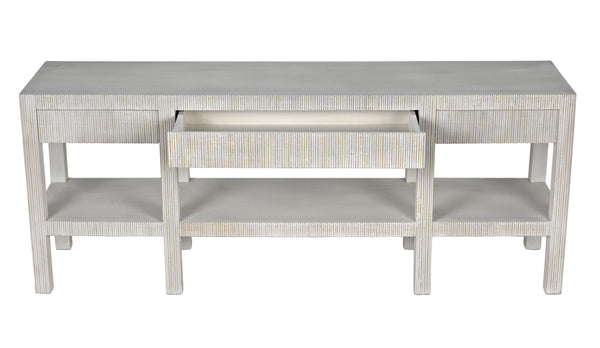 Conrad Mahogany and Veneer Console in White Wash Finish