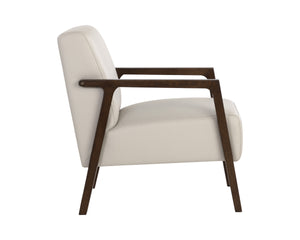 NEYMAR LOUNGE CHAIR - LINEA LIGHT GREY LEATHER