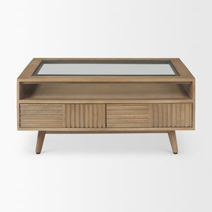 Sable  38.0L x 27.0W x 18.0H Light Brown Wood Coffee Table