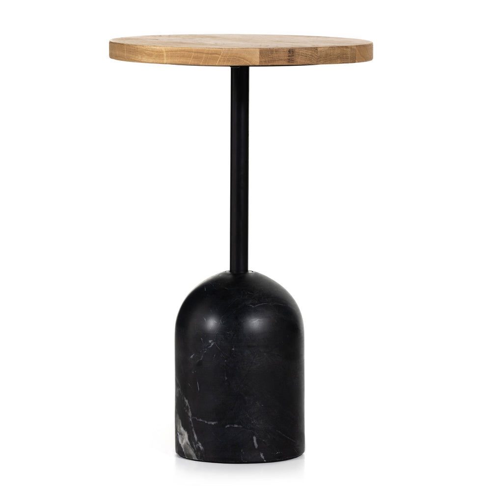 Fay Accent Table In Black Marble