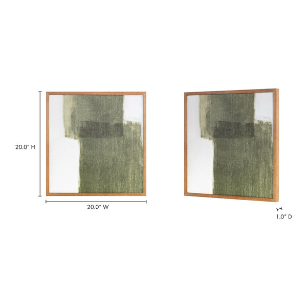 Brush Framed Painting with Pine Wood