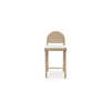 Claire Counter Stool with Oak and Beige Upholstery