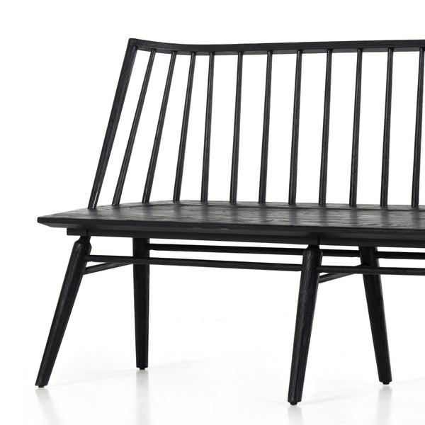 Lewis Dining Bench - Black Oak