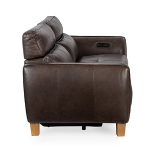 Conway Power Recliner Sofa in Brown Leather