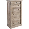 Adelaide Solid Wood 6-Drawer Chest in Natural Cream Wash