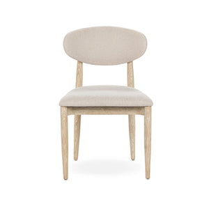 Tiber Upholstered Dining Chair Set of 2 in Cream Washed