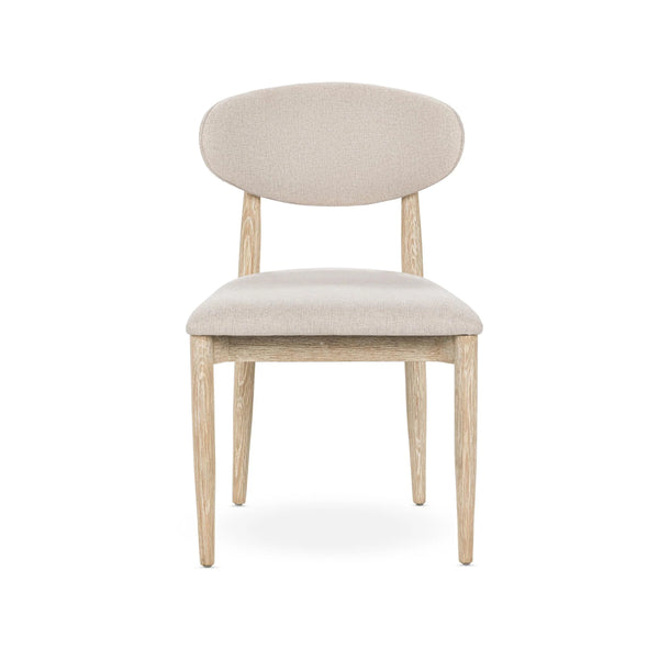 Tiber Upholstered Dining Chair Set of 2 in Cream Washed