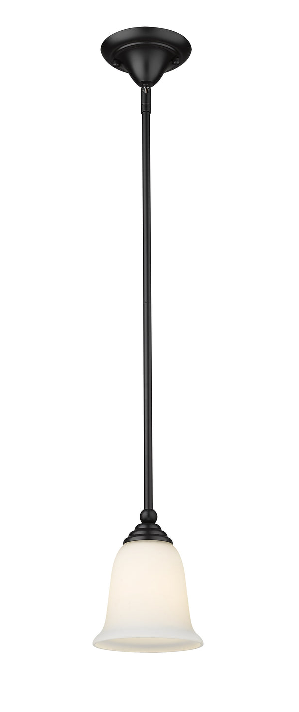 Lagoon 1 Light Mini Pendant in Matte Black Finish