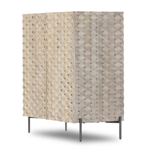 Raffael Bar Cabinet In Carvd Stonewash Grey